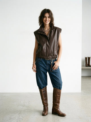 The Maverick Faux Leather Vest