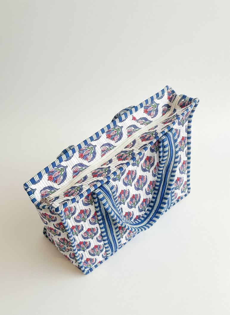 The Midnight Leaf Quilted Tote