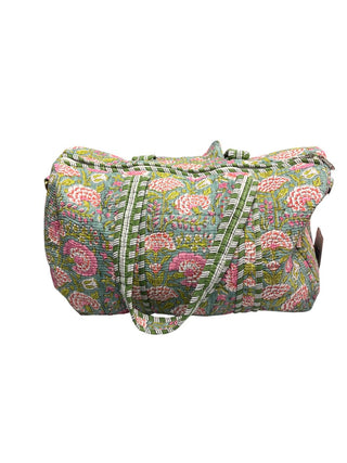 Mint dreams Quilted Cotton Duffle Bag