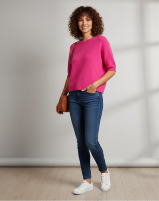 The Aurora Alpaca Blend Pink Sweater