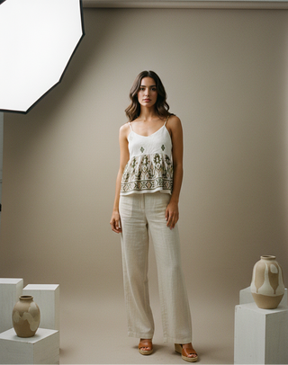 Boho-Chic Embroidered Cami