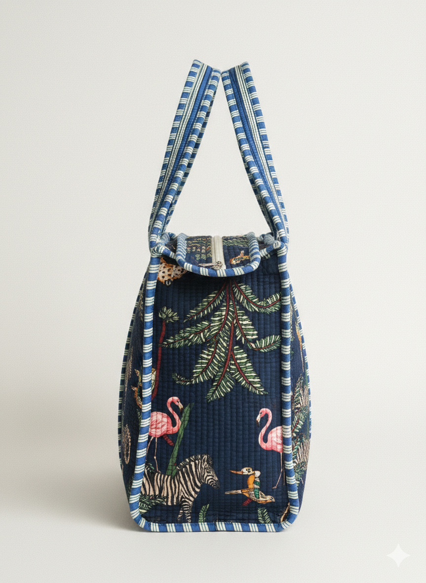 Jungle Tapestry Quilted Tote