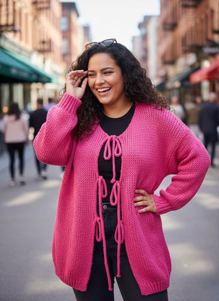 The Fushia Flirt Cardigan