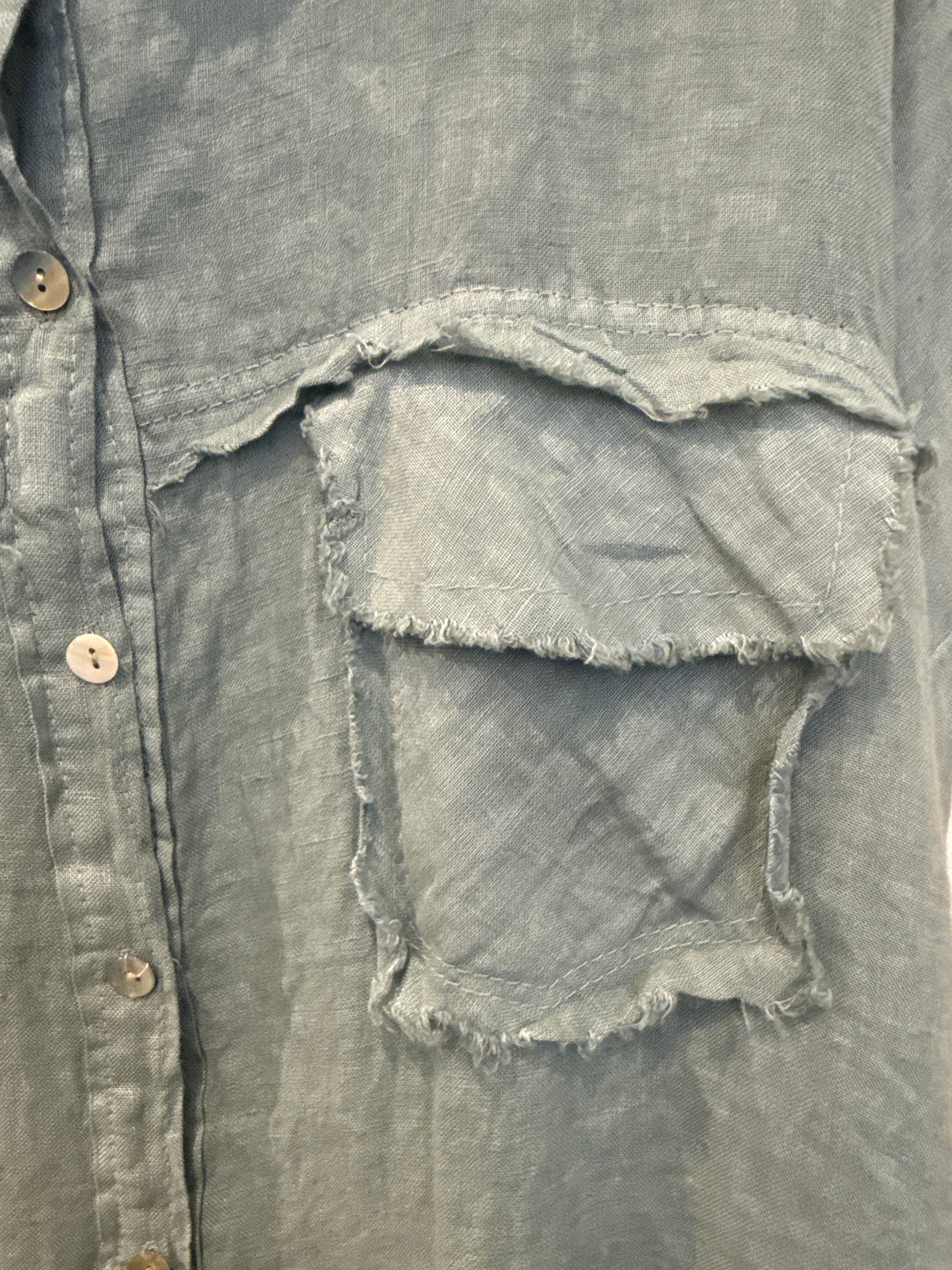 The Sage Fray Linen Shirt