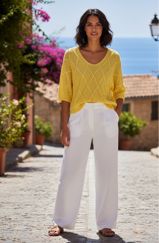 Jessa Cotton Blend Knit Sweater