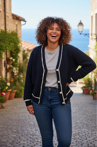 Blossom Breeze Navy Cardigan