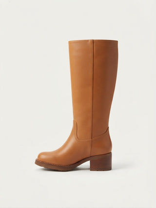 The Contour Knee Boot- Tan