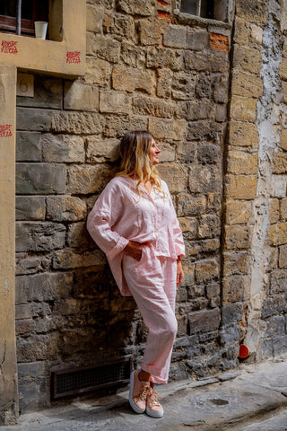 Rosé Drift Linen Pants