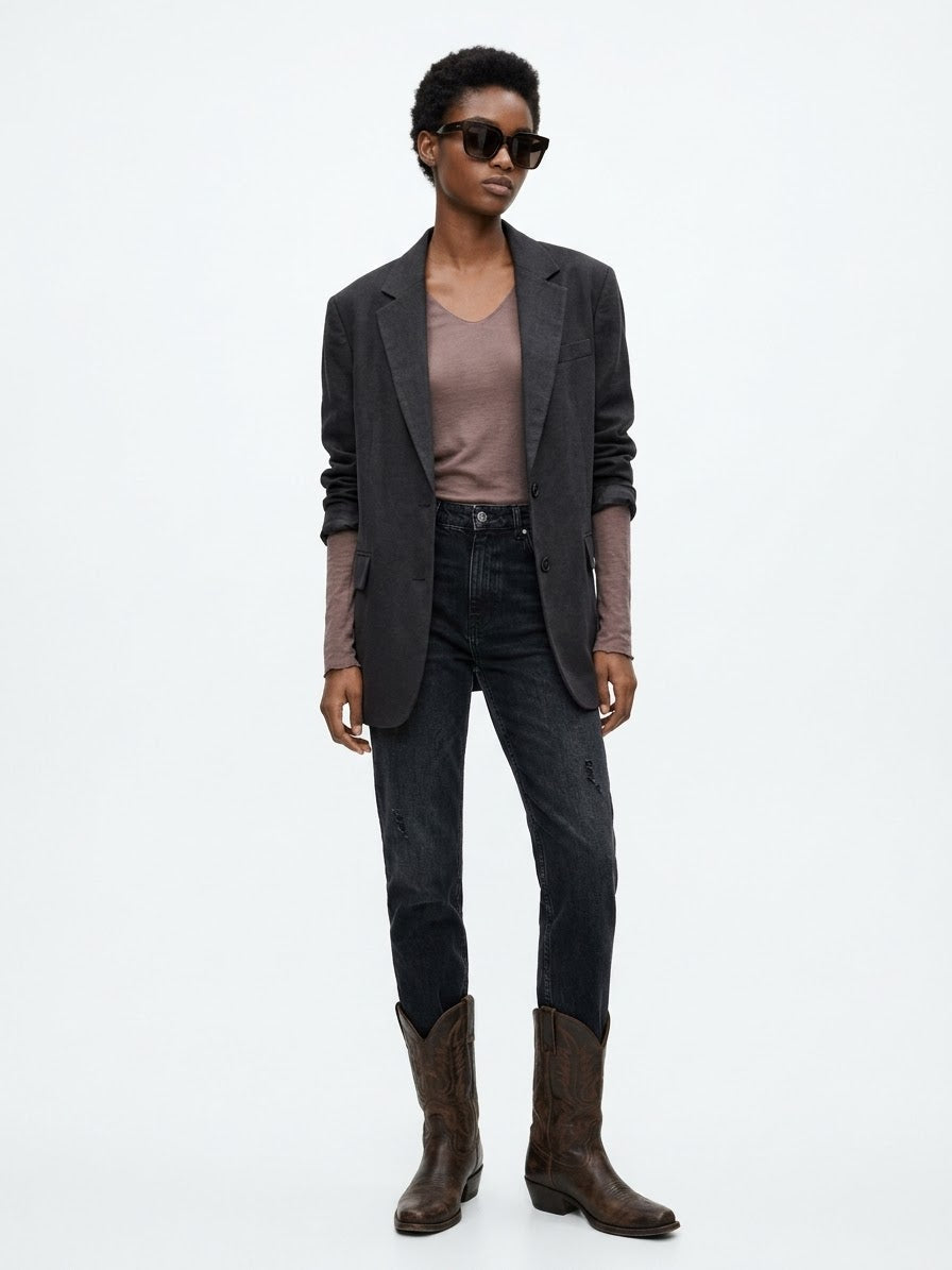 Sheer Layering Top - Taupe
