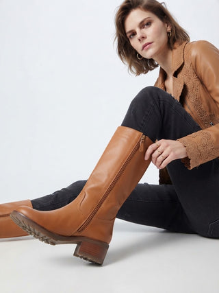 The Contour Knee Boot- Tan