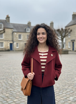 The Classic Burgundy Short Coat