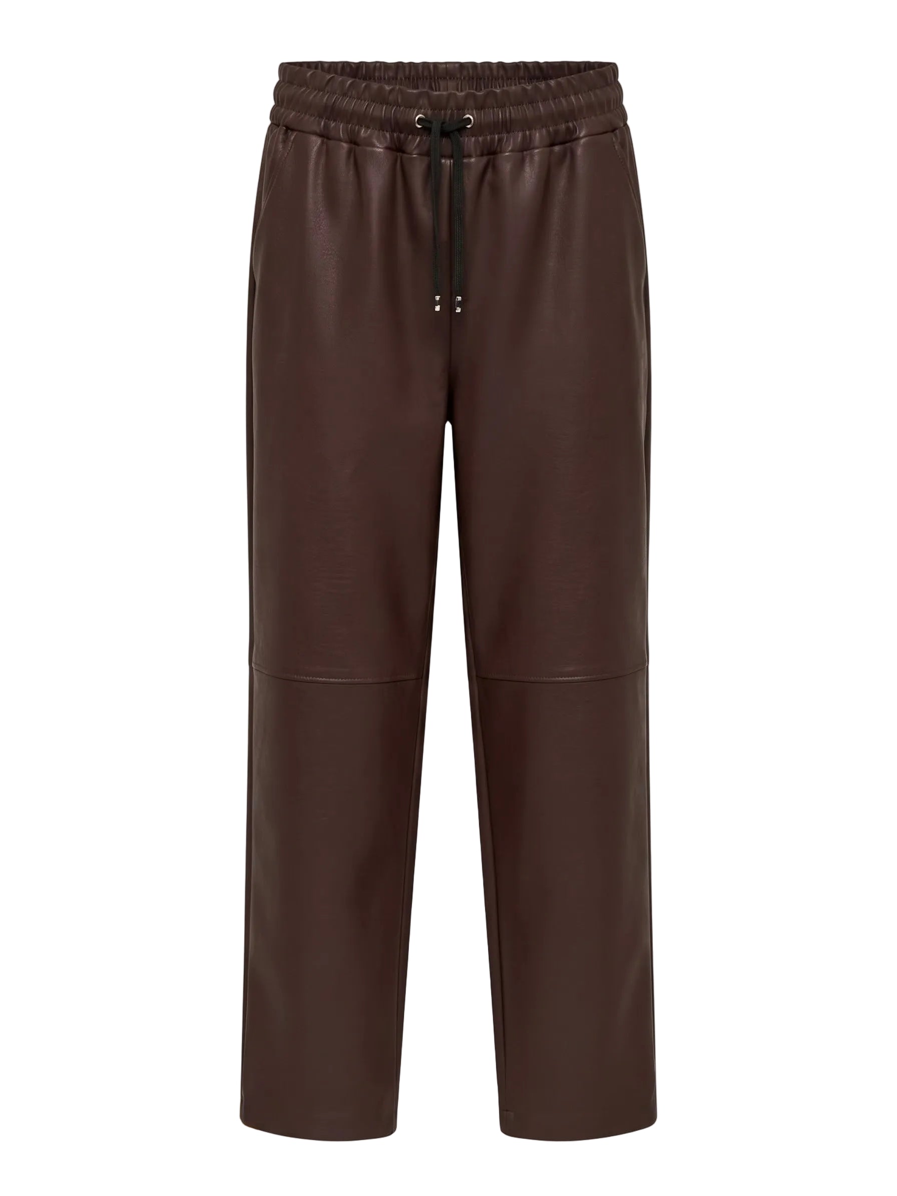 The Moto-Chic Pleather Jogger - Brown