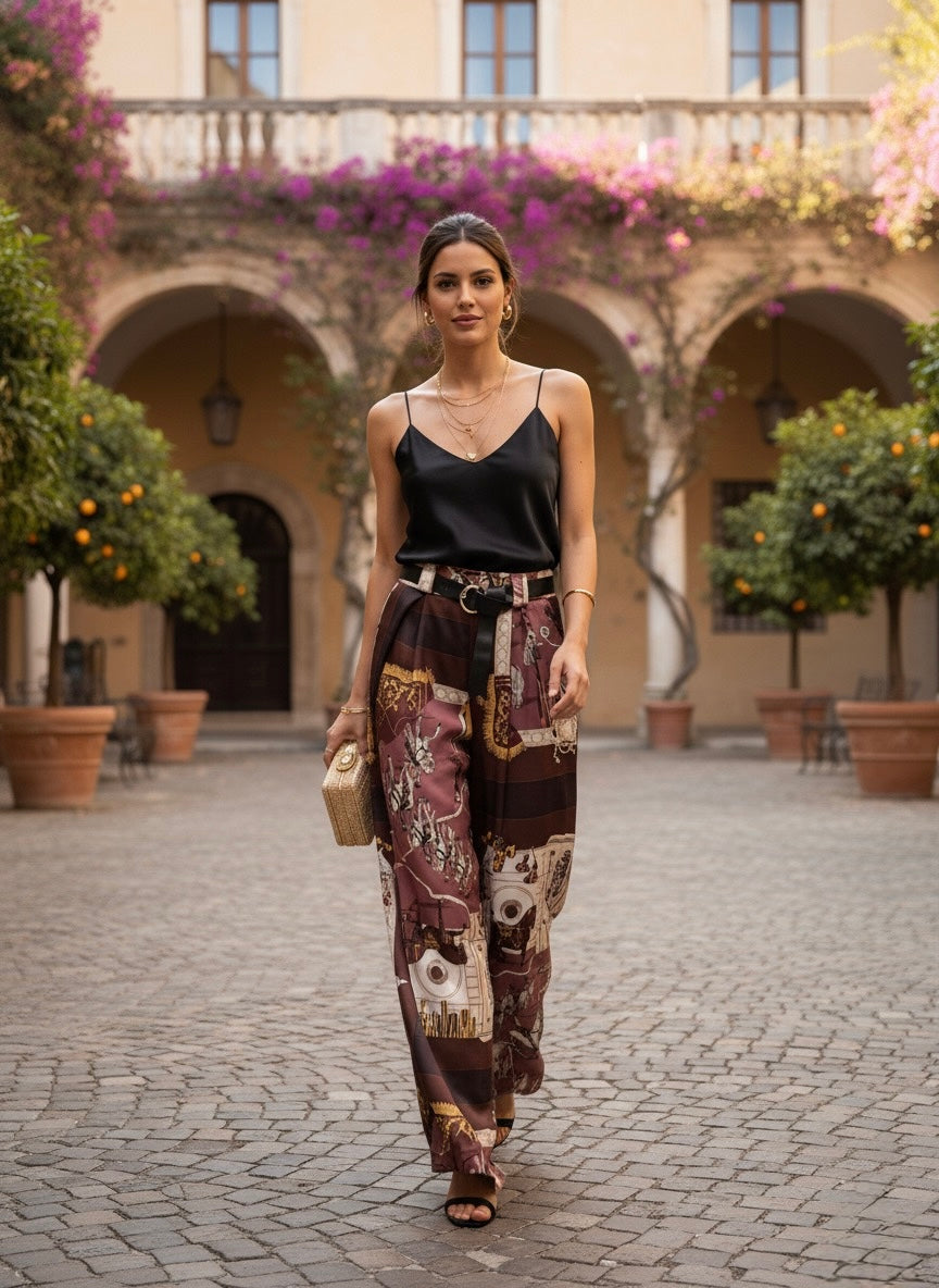 The Verona Equestrian Print Pants