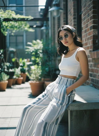 The Seaside Smocked Cotton Pants