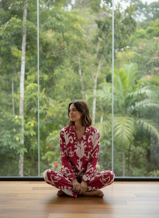 Rainforest Ikat Cotton Pajama Set