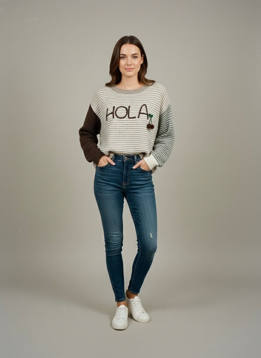 The Hola Cherry Sweater