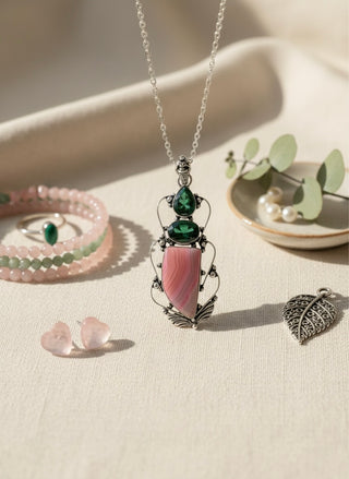 Emerald Siren’s Heart Sterling Silver Pendant