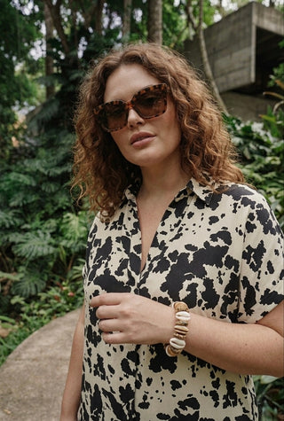 Savannah Mirage High-Low Shirt Dress