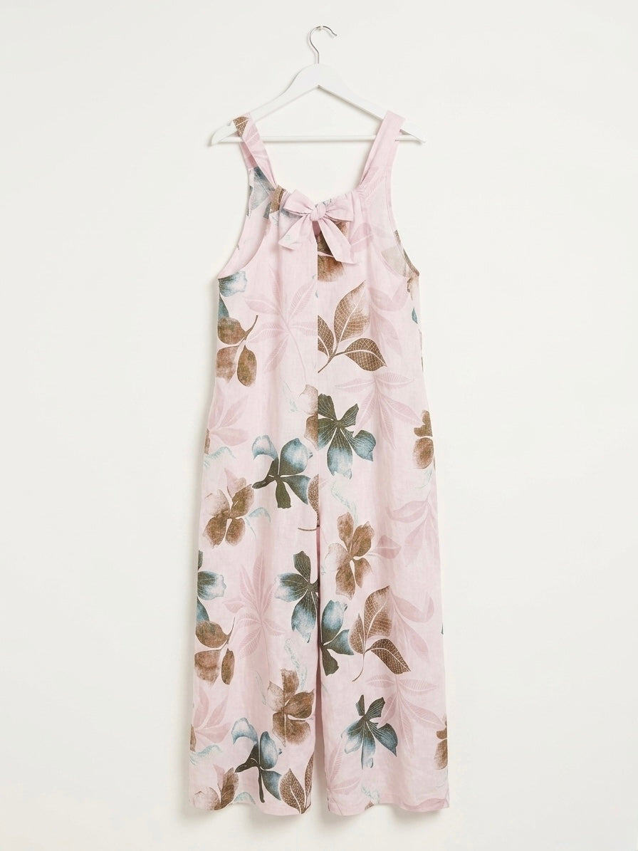 ROSA PALM LINEN JUMPSUIT