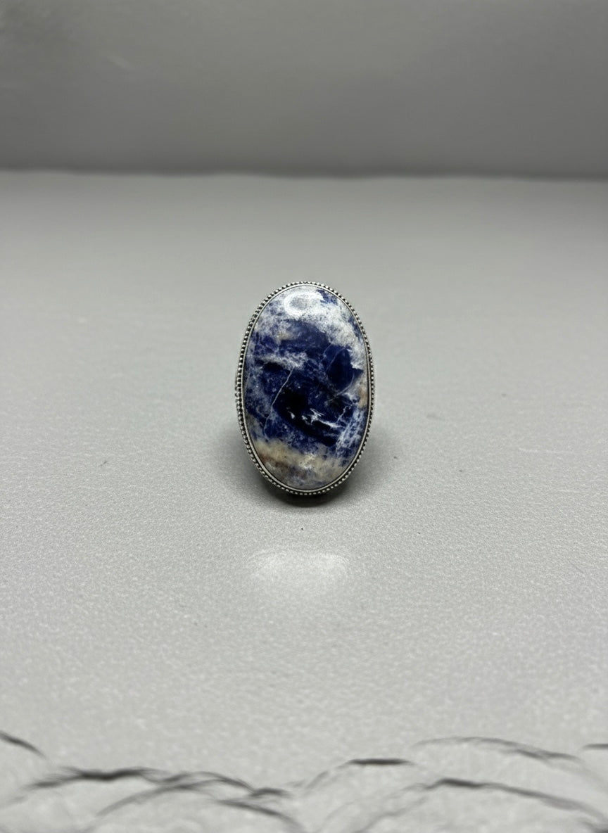 Bohemian Midnight Sodalite Sterling Silver  Ring