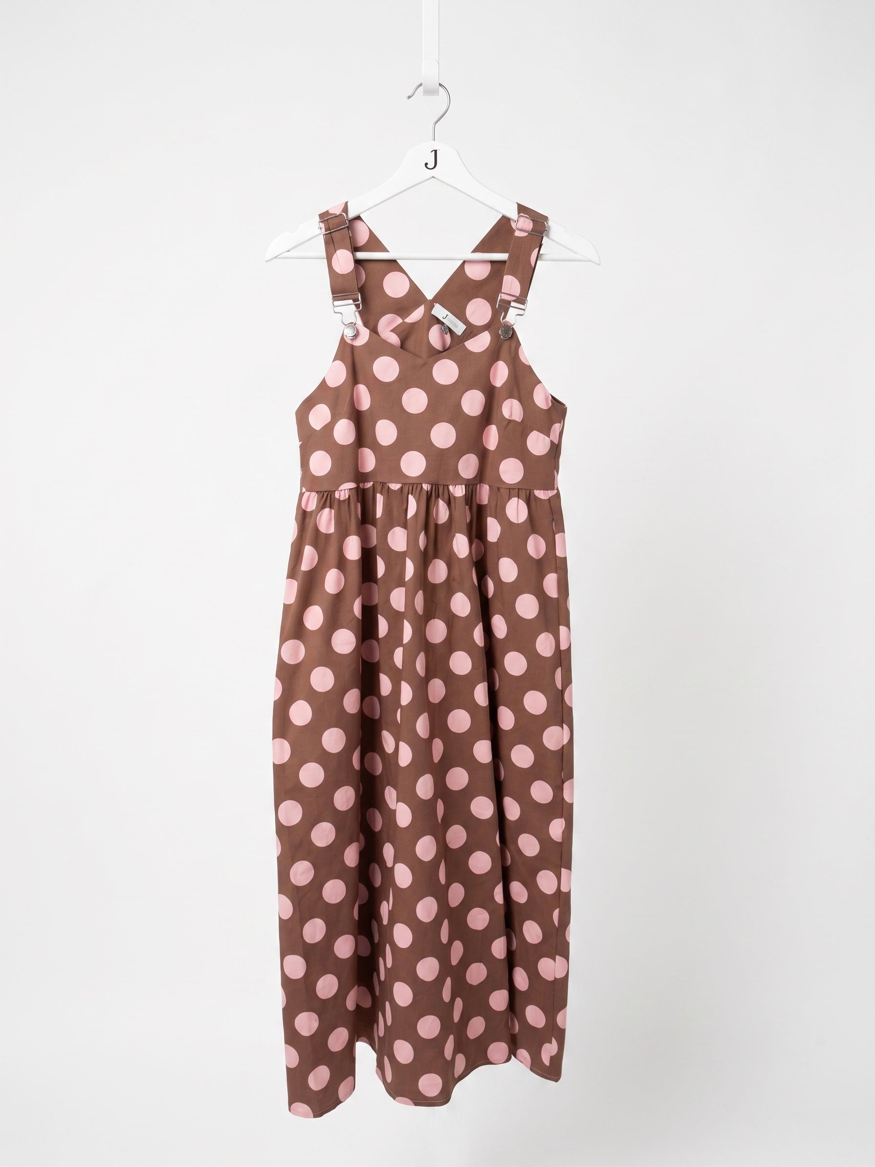 Retro Polka Dot Pinafore Dress