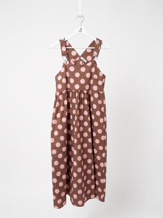 Retro Polka Dot Pinafore Dress