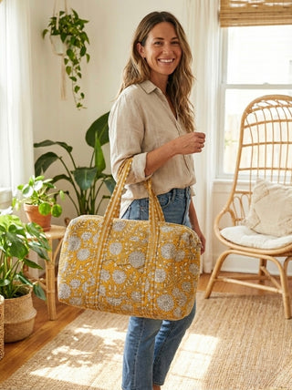 The Golden Hour Quilted Duffle Bag