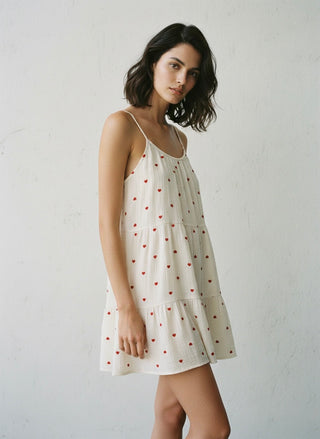 Love Bug Cotton Mini Dress with Pockets