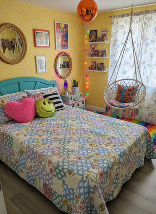 Meadow Bloom Handmade Reversible Quilt
