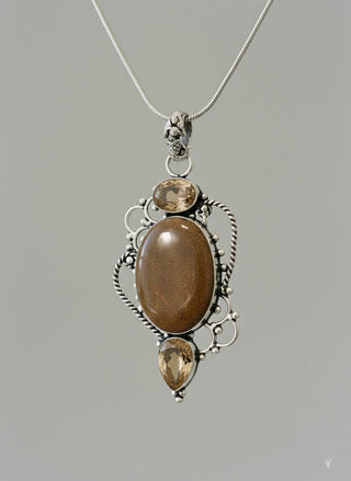 The Golden Earth Sterling Silver Pendant