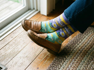 The Favourite Grandma Floral Crew Socks