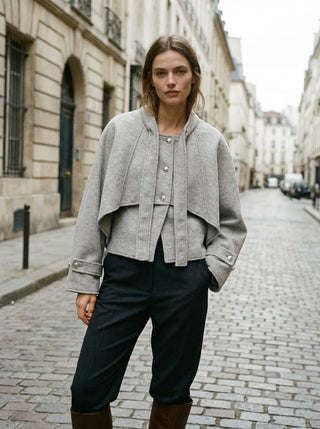 The Architectural Cape-Overlay Jacket