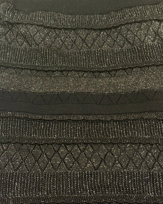The Midnight Shimmer Textured Knit Skirt