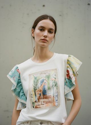 The Serene Safari Flutter Tee