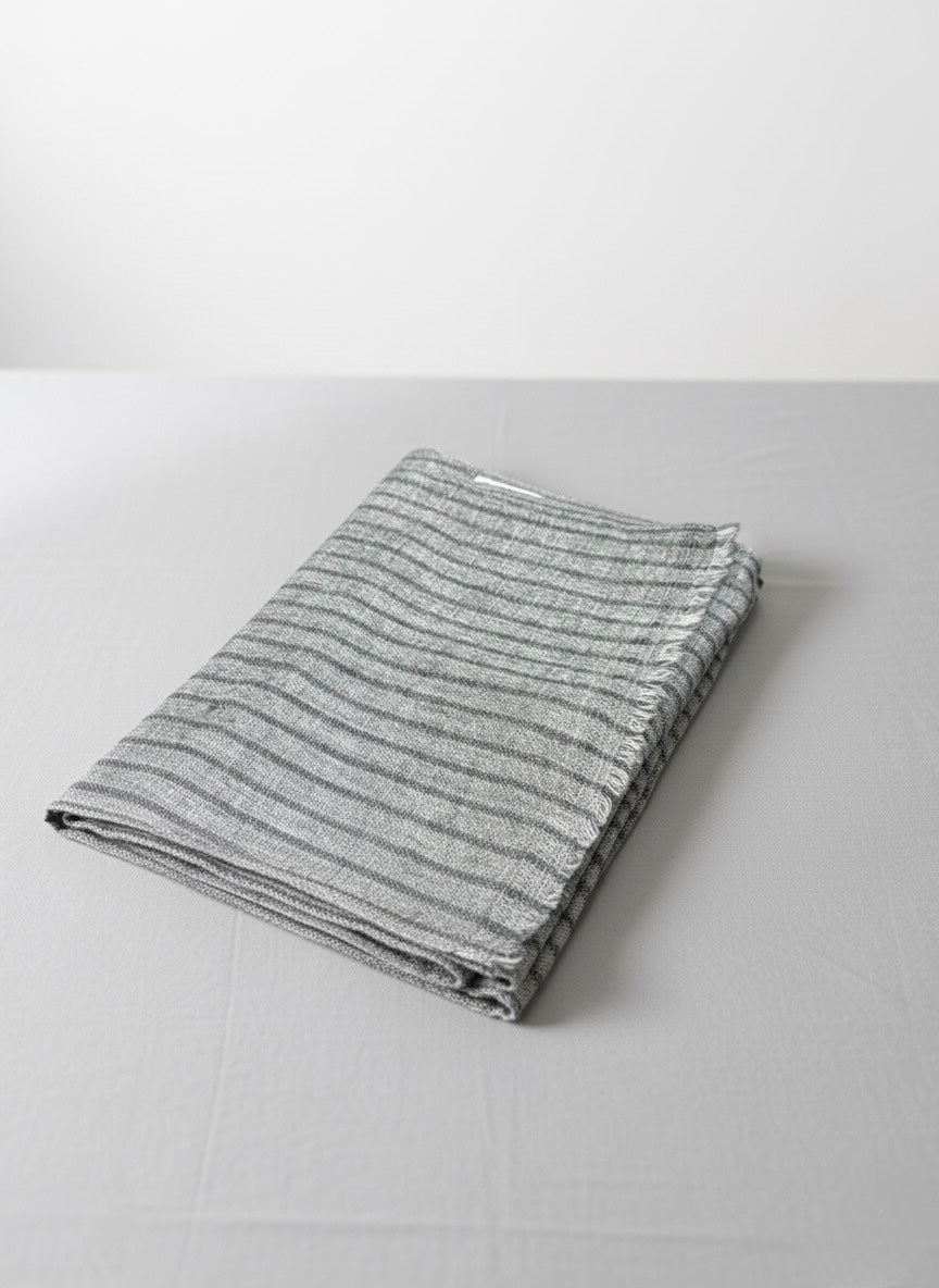 Cashmere Blend Pinstripe Scarf