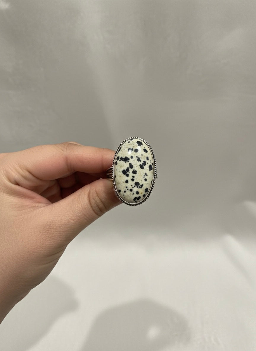 Midnight Speckle Statement Ring