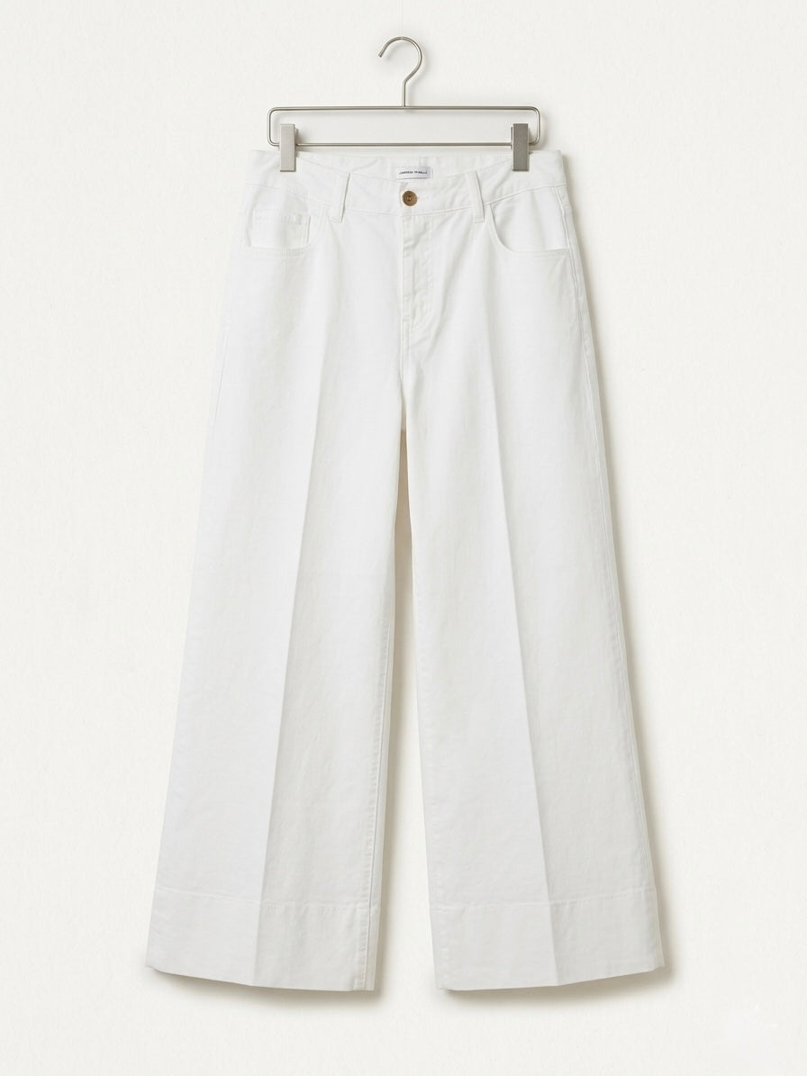 Palazzo Bianco Wide-Leg Trousers- White