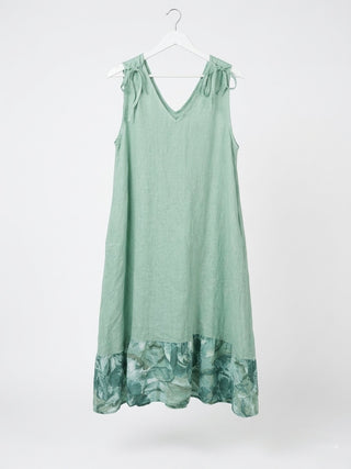 The Willow Linen Midi Dress- Sage Green