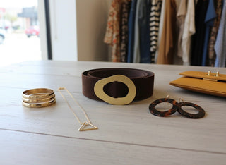 The Florentine Cinch Belt- Brown