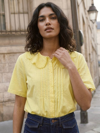 The Lemon Sorbet Eyelet Blouse