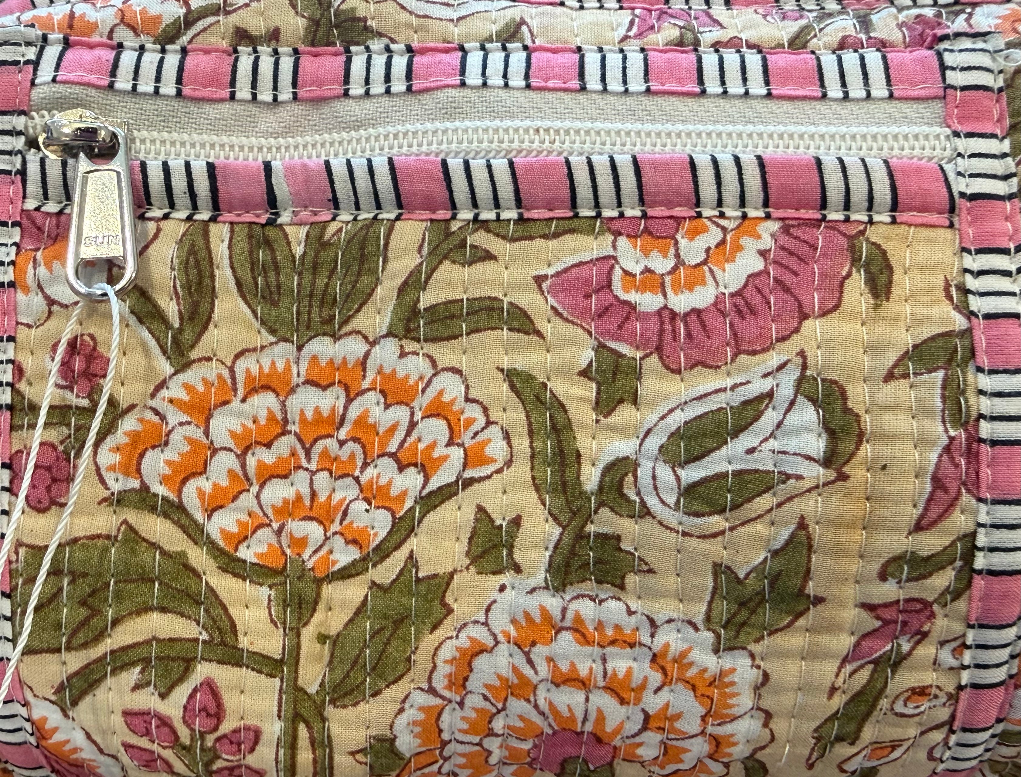 Boho Floral Quilted Yoga Mat Bag