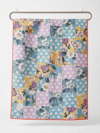 Botanical Patchwork Reversible Twin Sized Quilt