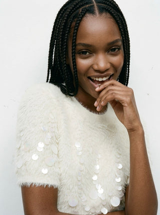 The Snowfall Paillette Sweater