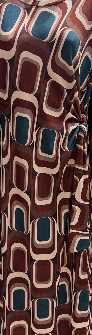 The Verona Geometric Side-Tie Dress