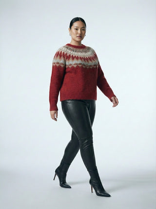 The Red Nordic Fair Isle Sweater