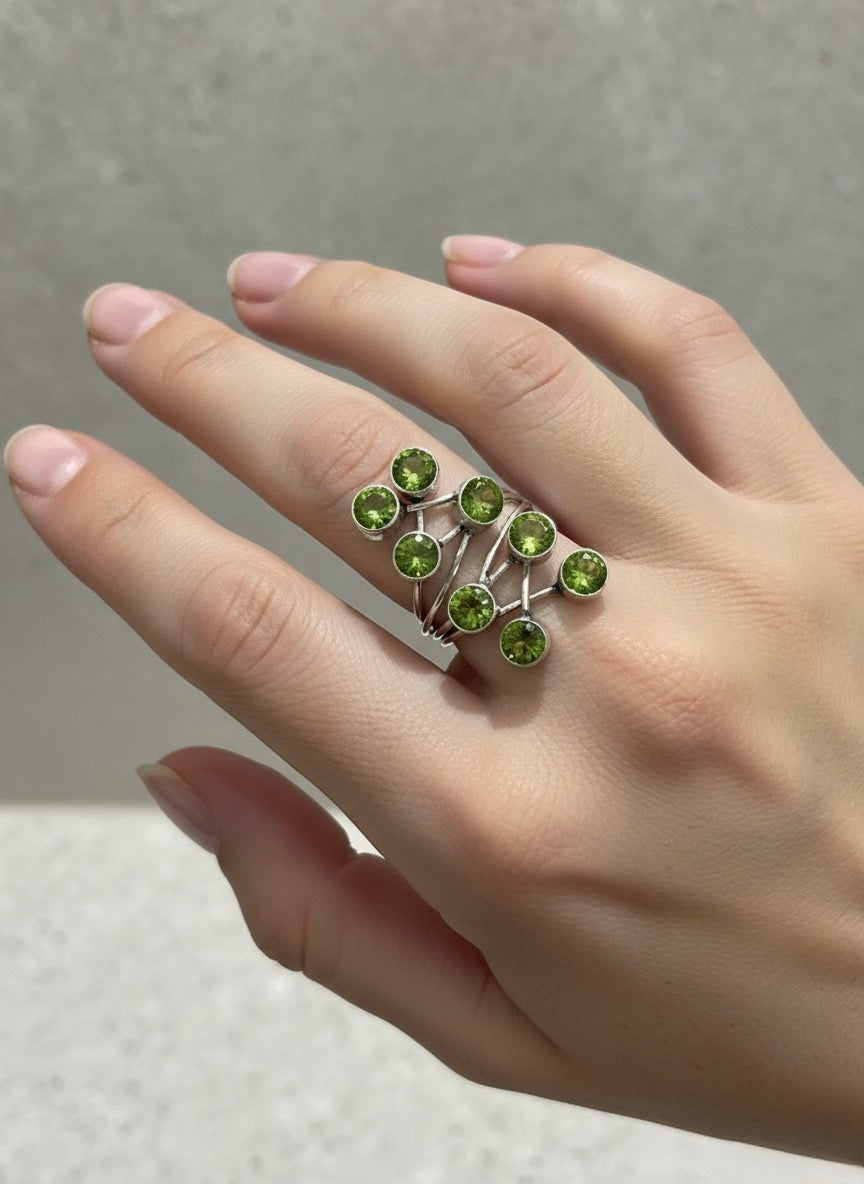 The Peridot Celestial Vine Ring