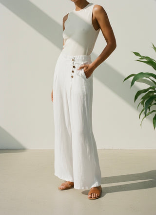 The Solano Wide-Leg LinenTrouser