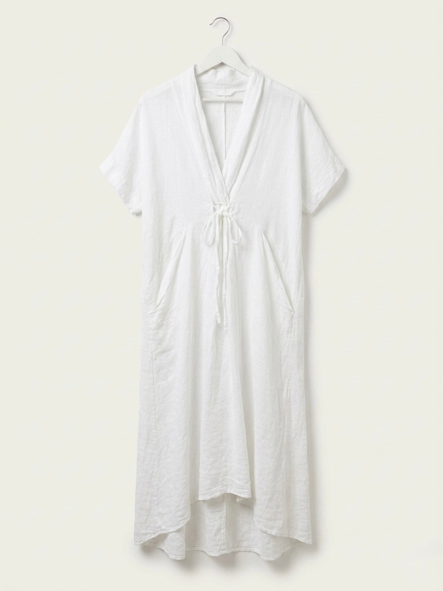The Portofino Drawstring Midi- Antique White