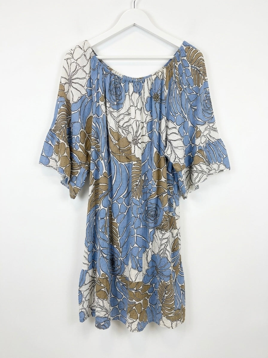 Elowen Floral Off-the-Shoulder Midi Dress