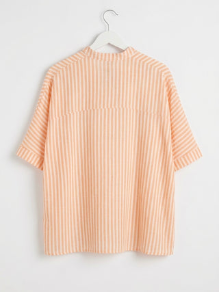 THE STRIPED RESORT SHIRT- APRICOT